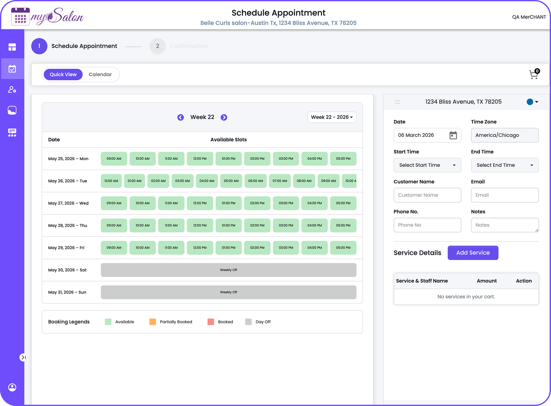 Scheduling feature